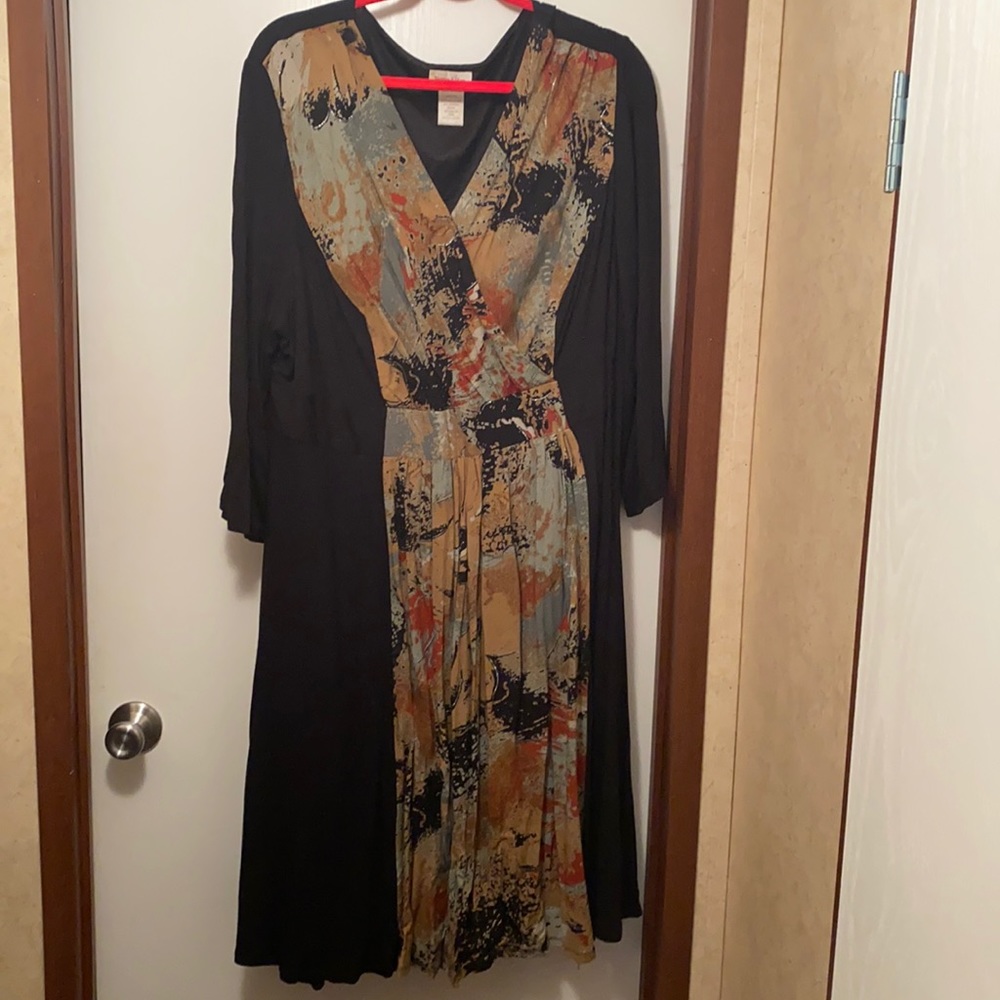 Black and multi color dress